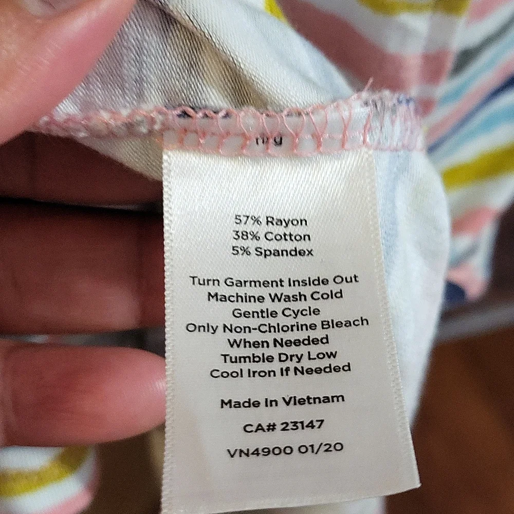 NWOT T By Talbots Women's Short-Sleeve Striped Dress Size S_13